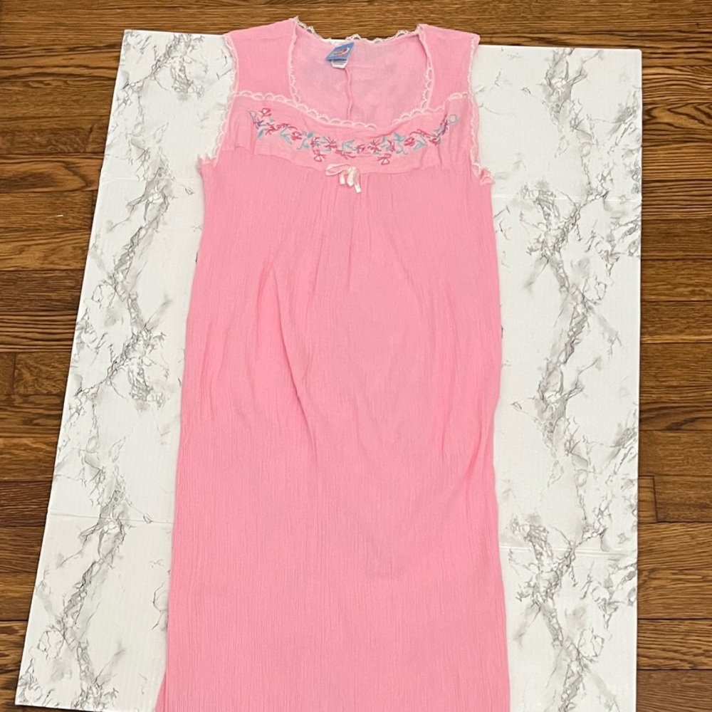 Moon Beams Pink Nightgown with Lace Trim